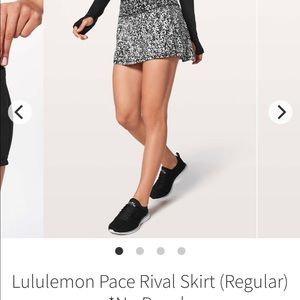 Lululemon pace rival skirt size 10